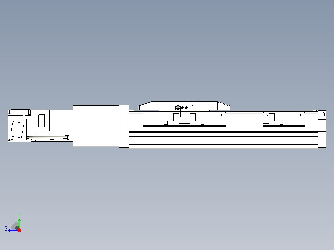 滚珠丝杠直线轴内置导轨TPA-GCR-50-1210C-L100-M-M10-N3右视图