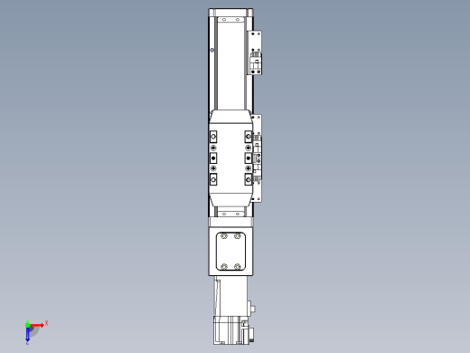 滚珠丝杠直线轴内置导轨TPA-GCR-50-1210C-L100-M-M10-N3俯视缩略图