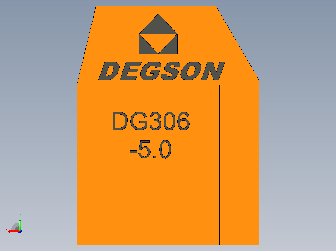 7针DG306 5橙色间距5毫米ipt后视图