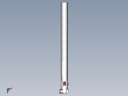 皮带直线轴半封闭可选导轨TPA-HNB-120D-110-L1300-RP-Y-P40-N3俯视缩略图