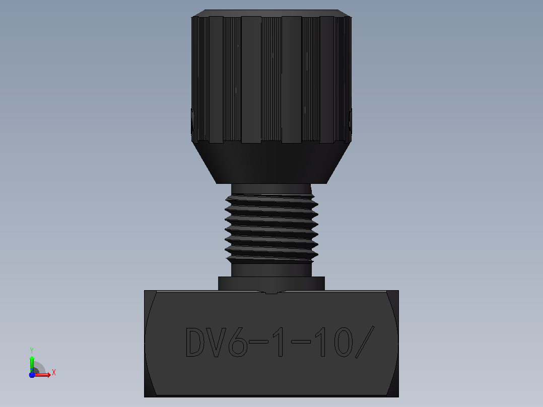 DV6 节流截止阀前视图