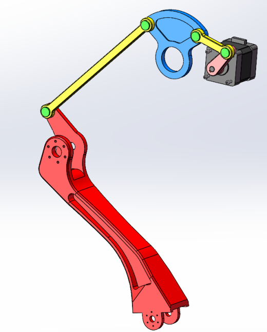 行走机器人机械腿结构设计（SW+CAD+说明书）缩略图