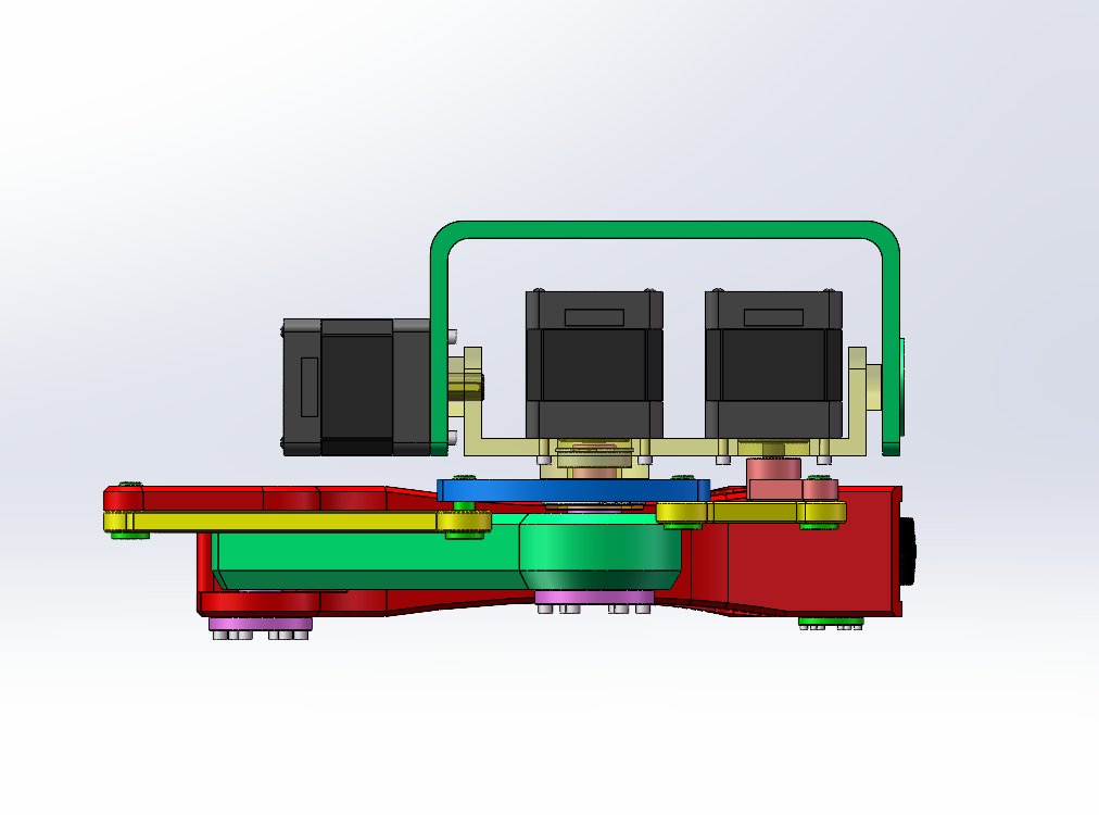 行走机器人机械腿结构设计（SW+CAD+说明书）