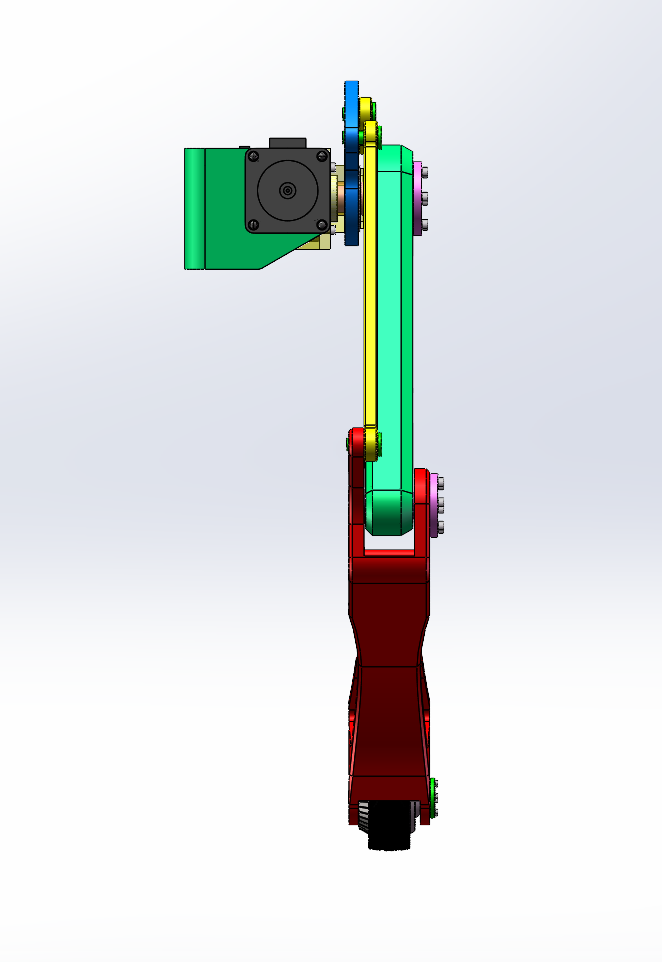行走机器人机械腿结构设计（SW+CAD+说明书）