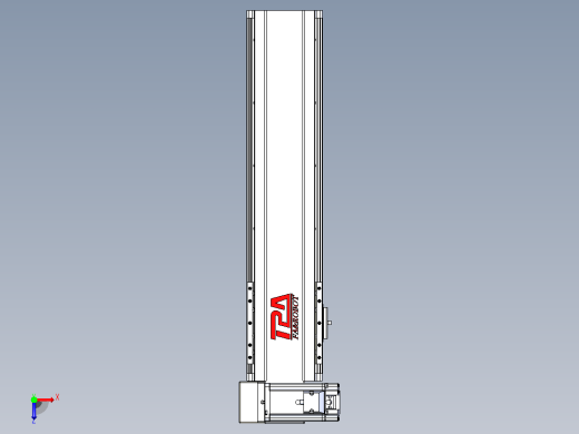 皮带直线轴半封闭可选导轨TPA-HNB-120D-110-L350-LU-Y-P40-N3俯视缩略图