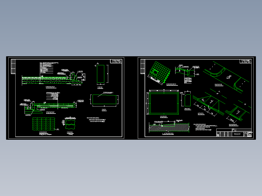 市政道路沥青路面及人行道结构施工图设计CAD图纸