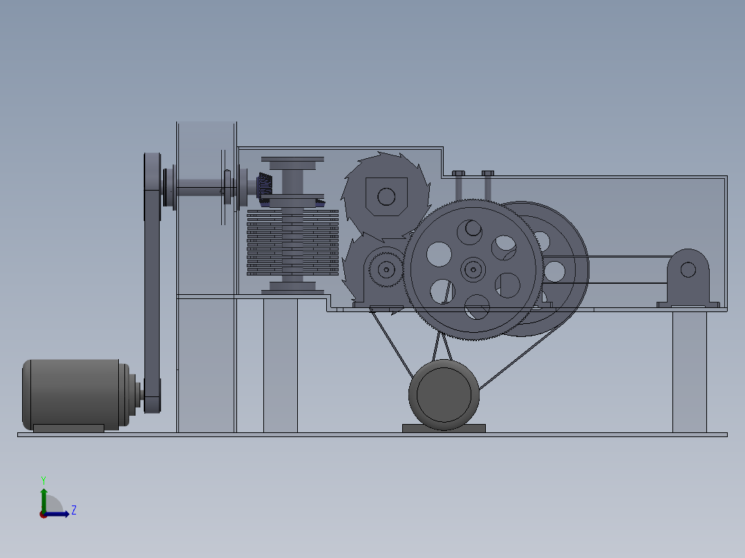 玉米秸秆粉碎机设计左视图