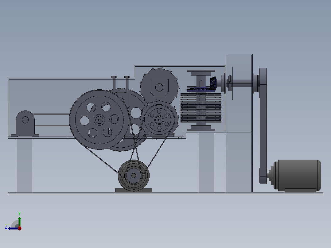 玉米秸秆粉碎机设计右视图