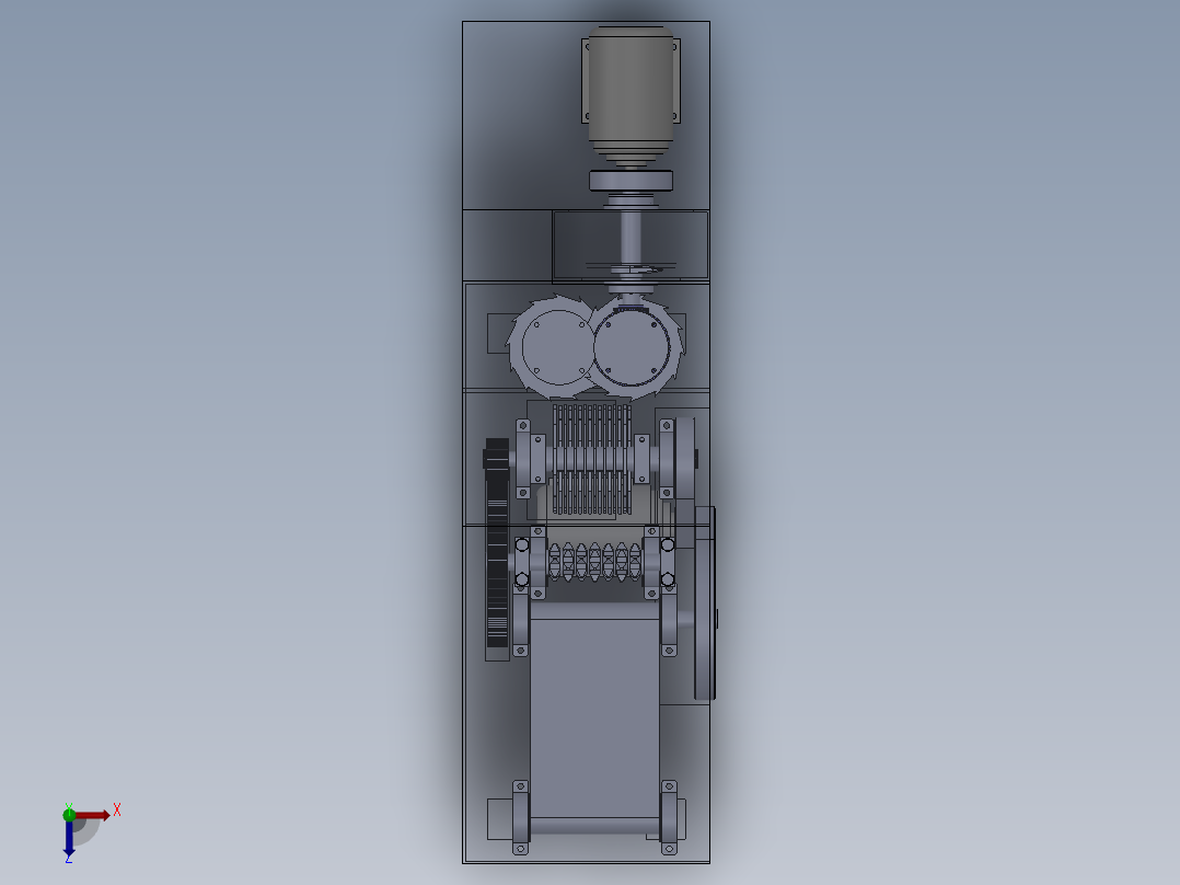 玉米秸秆粉碎机设计俯视图