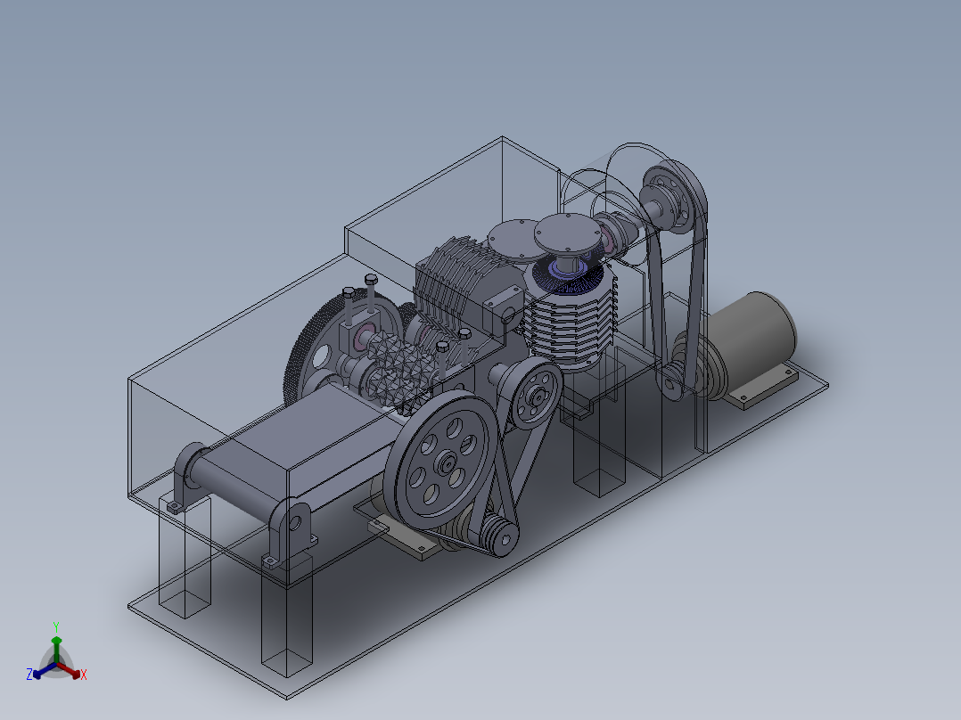 玉米秸秆粉碎机设计正等轴测图