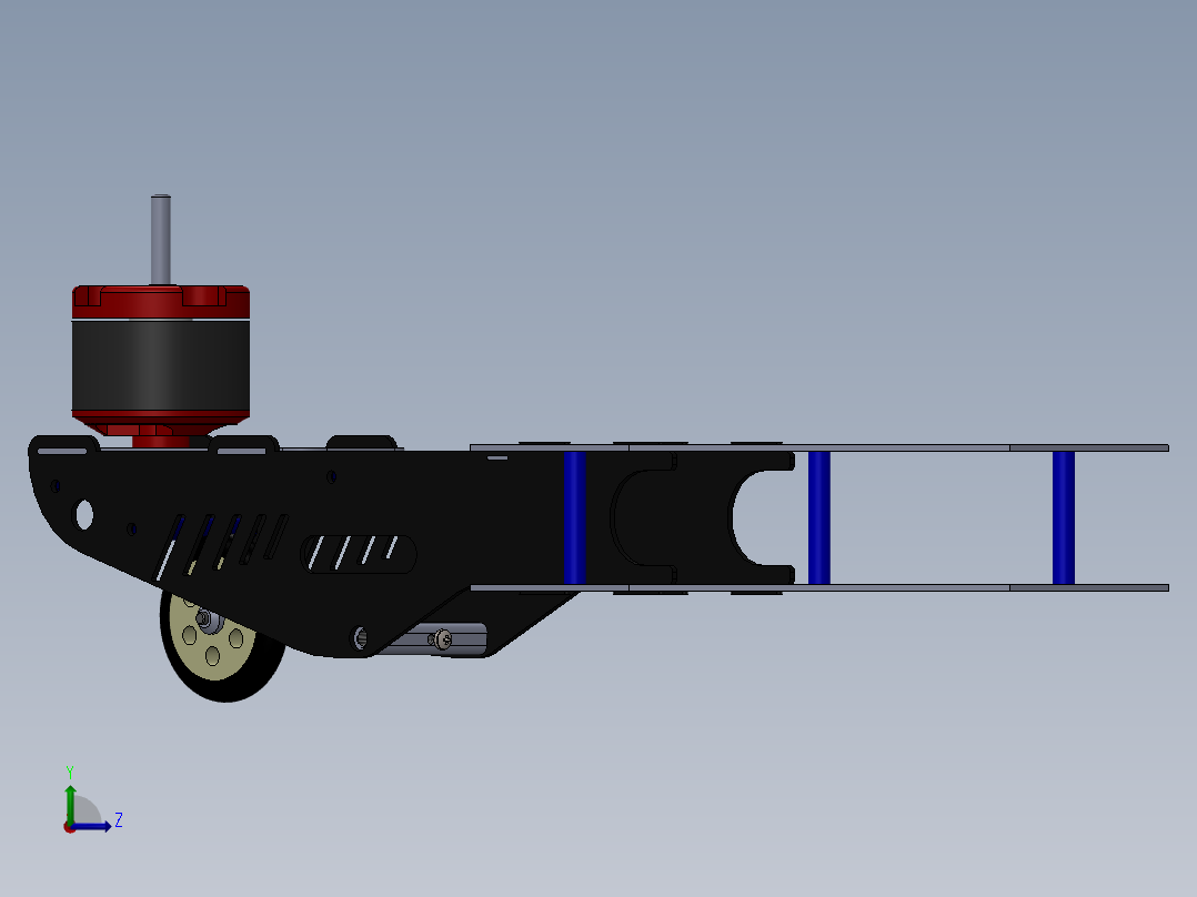 四轴飞行器左视图