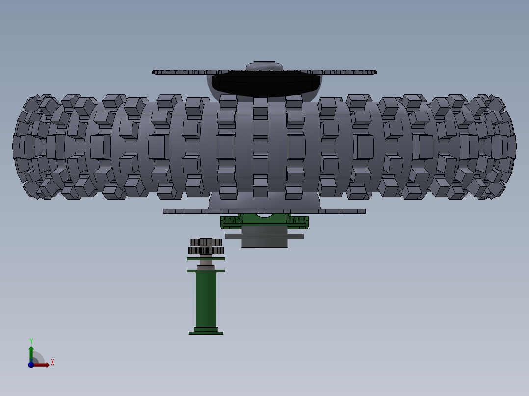 SOLIDWORKS 捕食者爪MK2的轮胎更换工具前视图