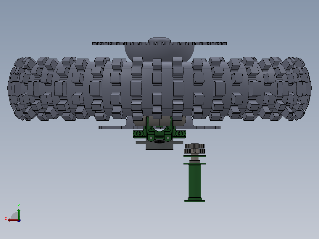 SOLIDWORKS 捕食者爪MK2的轮胎更换工具后视图