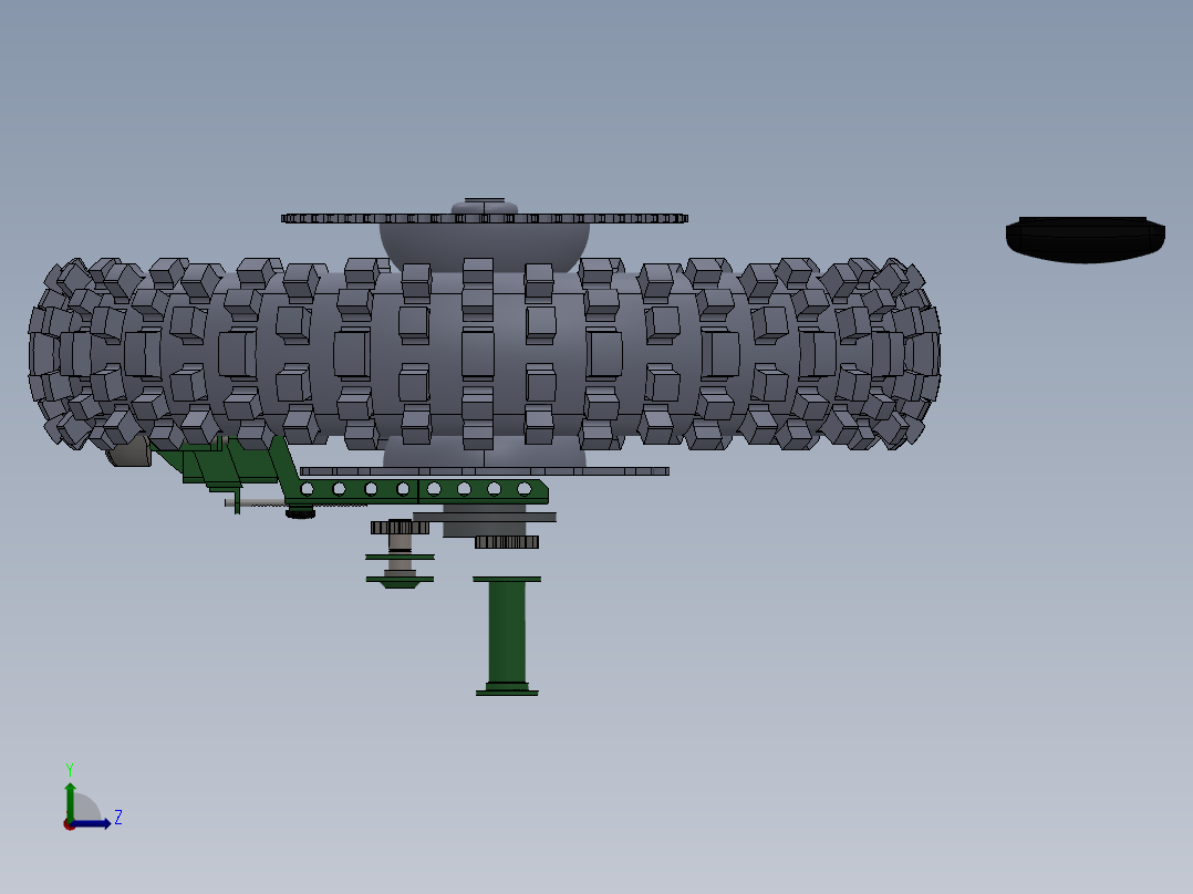 SOLIDWORKS 捕食者爪MK2的轮胎更换工具左视图