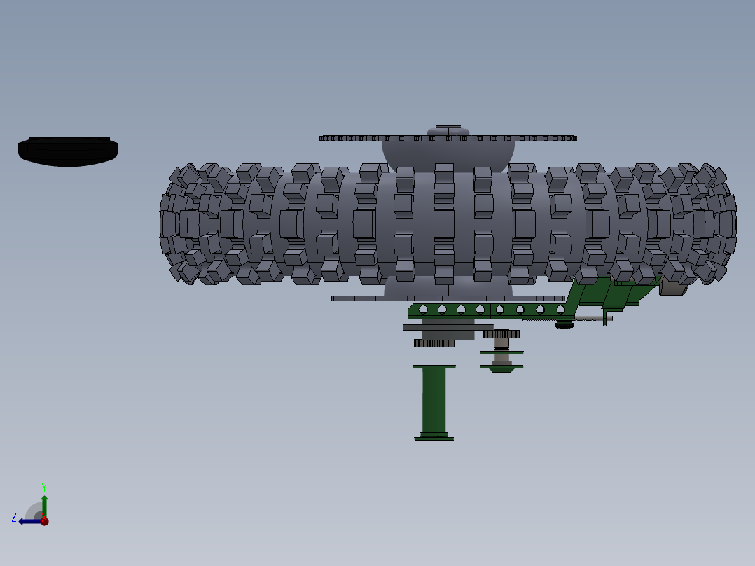 SOLIDWORKS 捕食者爪MK2的轮胎更换工具右视图