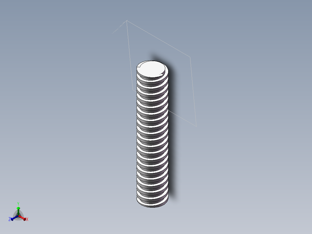 螺杆正等轴测图