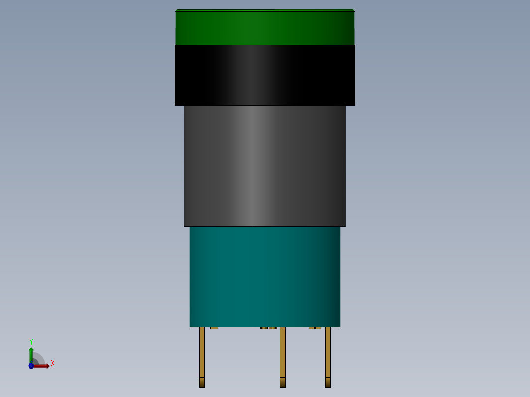 指示灯及蜂鸣器前视图