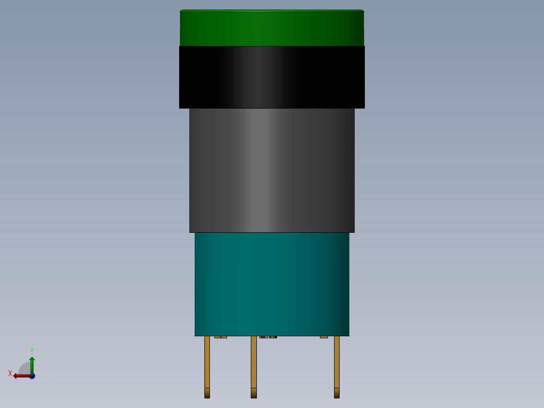 指示灯及蜂鸣器后视图