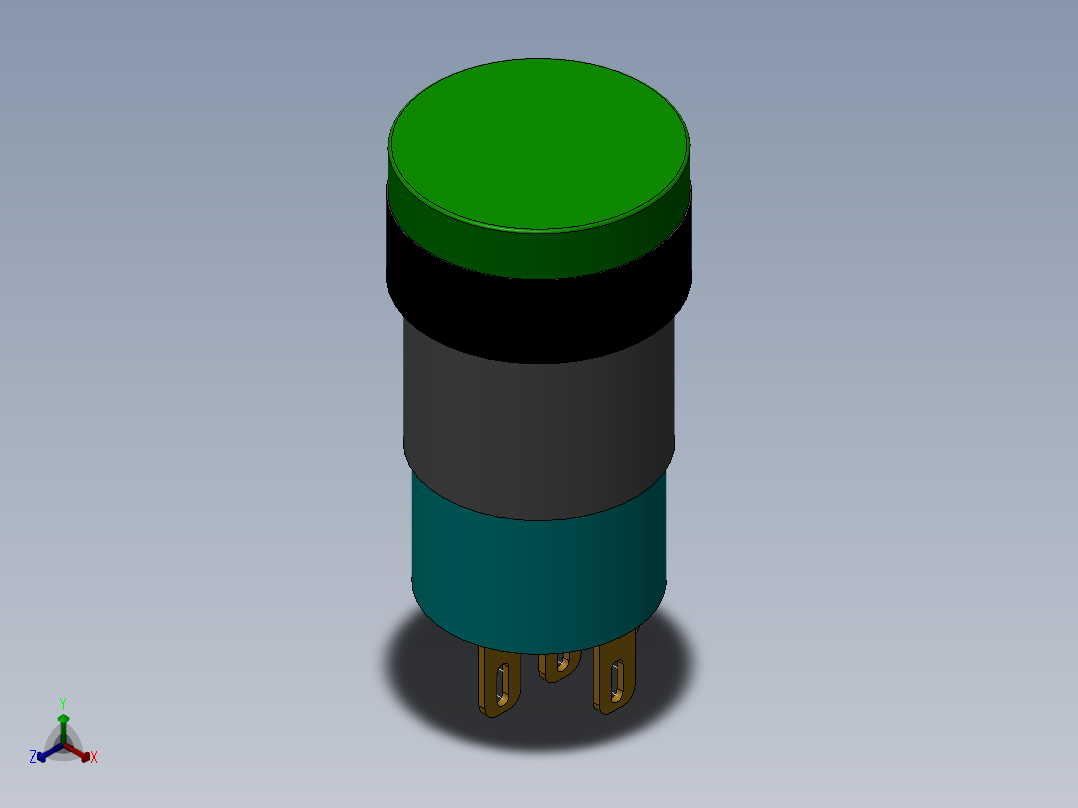 指示灯及蜂鸣器正等轴测图