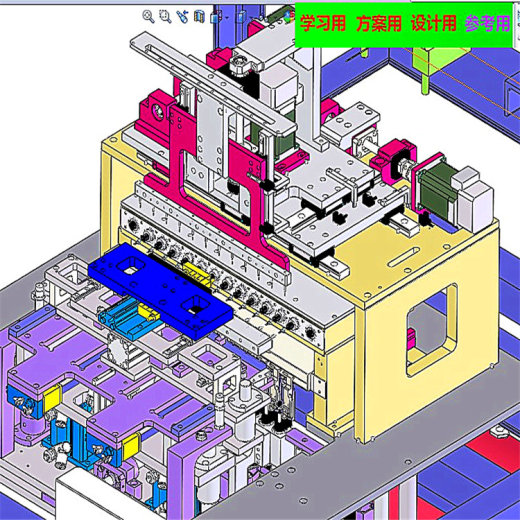 4轴全自动多线程全自动线圈绕线机 机械设计3D模型缩略图