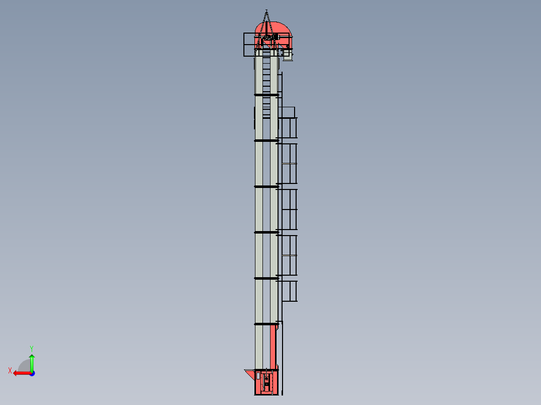 斗式提升机后视图