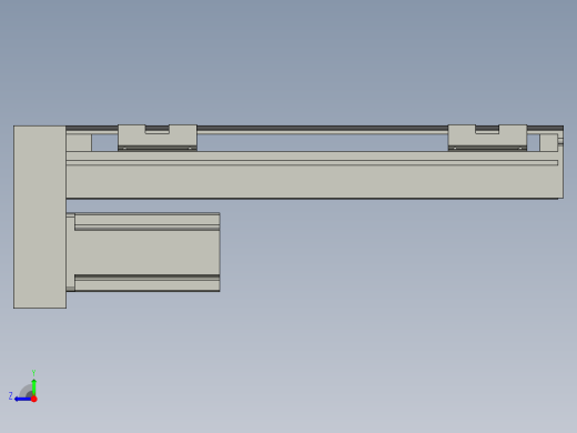 直线模组LHA6-S250-D-200W(16丝杆)设计图纸右视缩略图