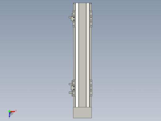 直线模组LHA6-S250-D-200W(16丝杆)设计图纸俯视缩略图
