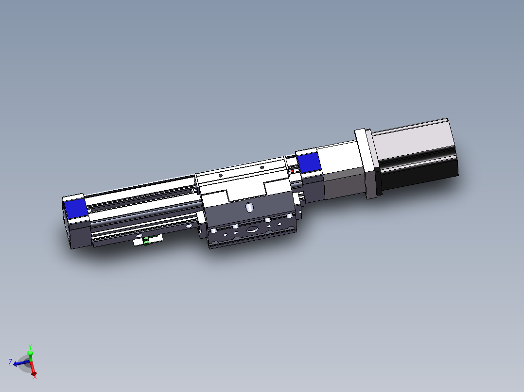 电动滑台模组SR45直连模型主视图