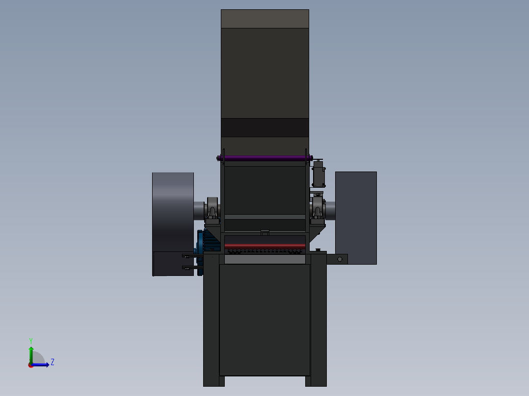 塑料破碎机（塑料粉碎机）左视图