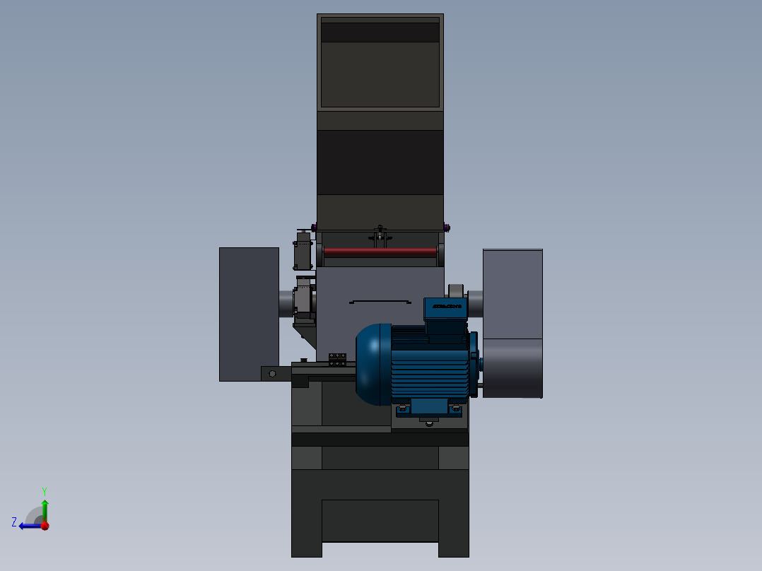 塑料破碎机（塑料粉碎机）右视图