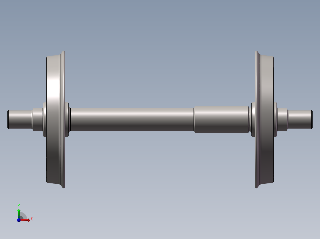 crh380车轴轮对装配前视图