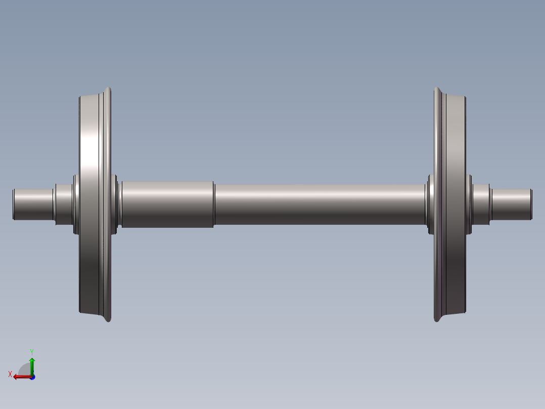 crh380车轴轮对装配后视图