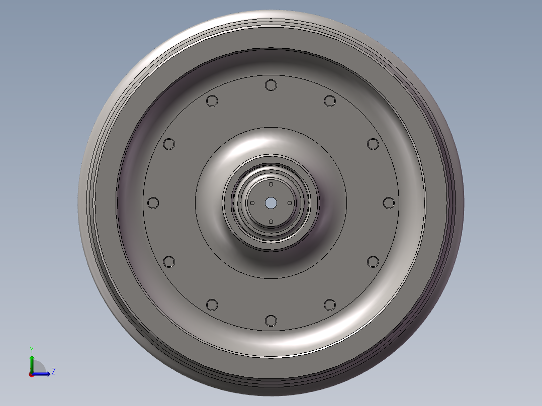 crh380车轴轮对装配左视图