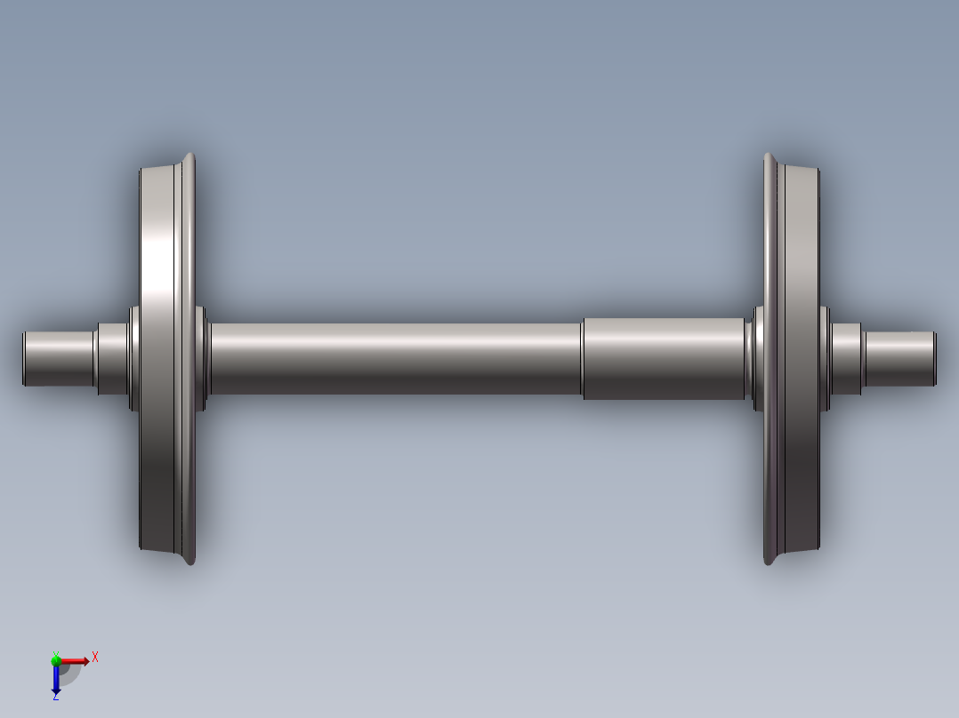 crh380车轴轮对装配俯视图