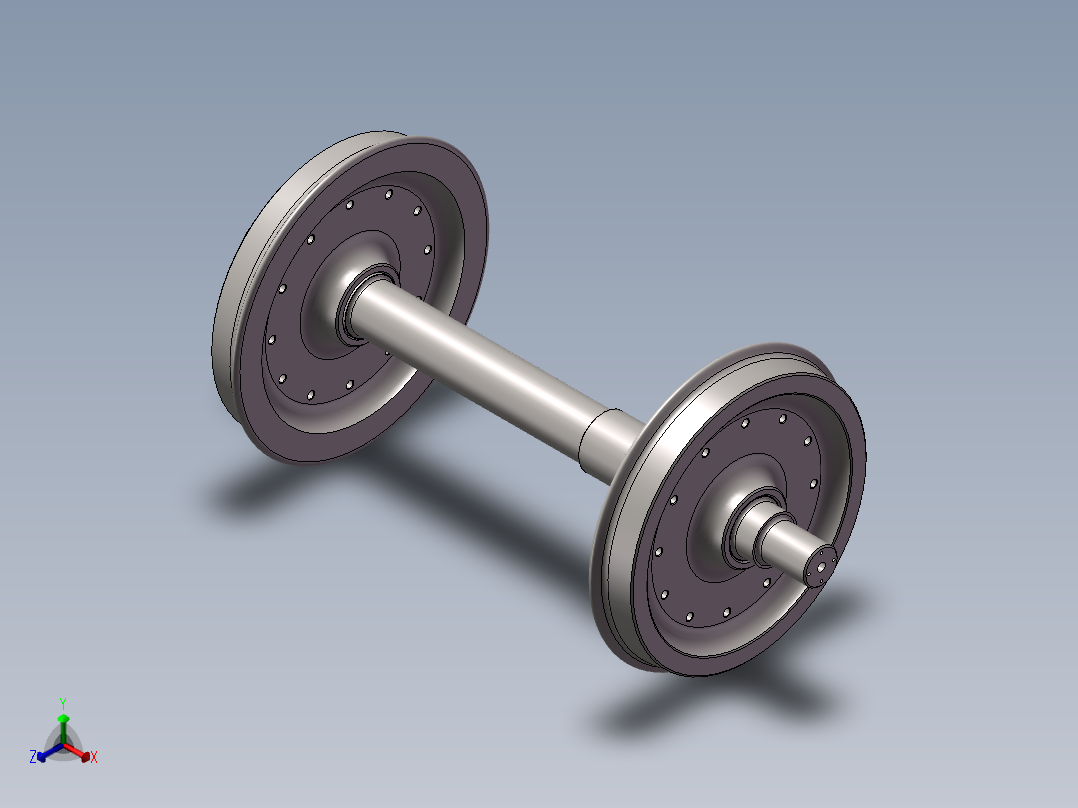 crh380车轴轮对装配正等轴测图