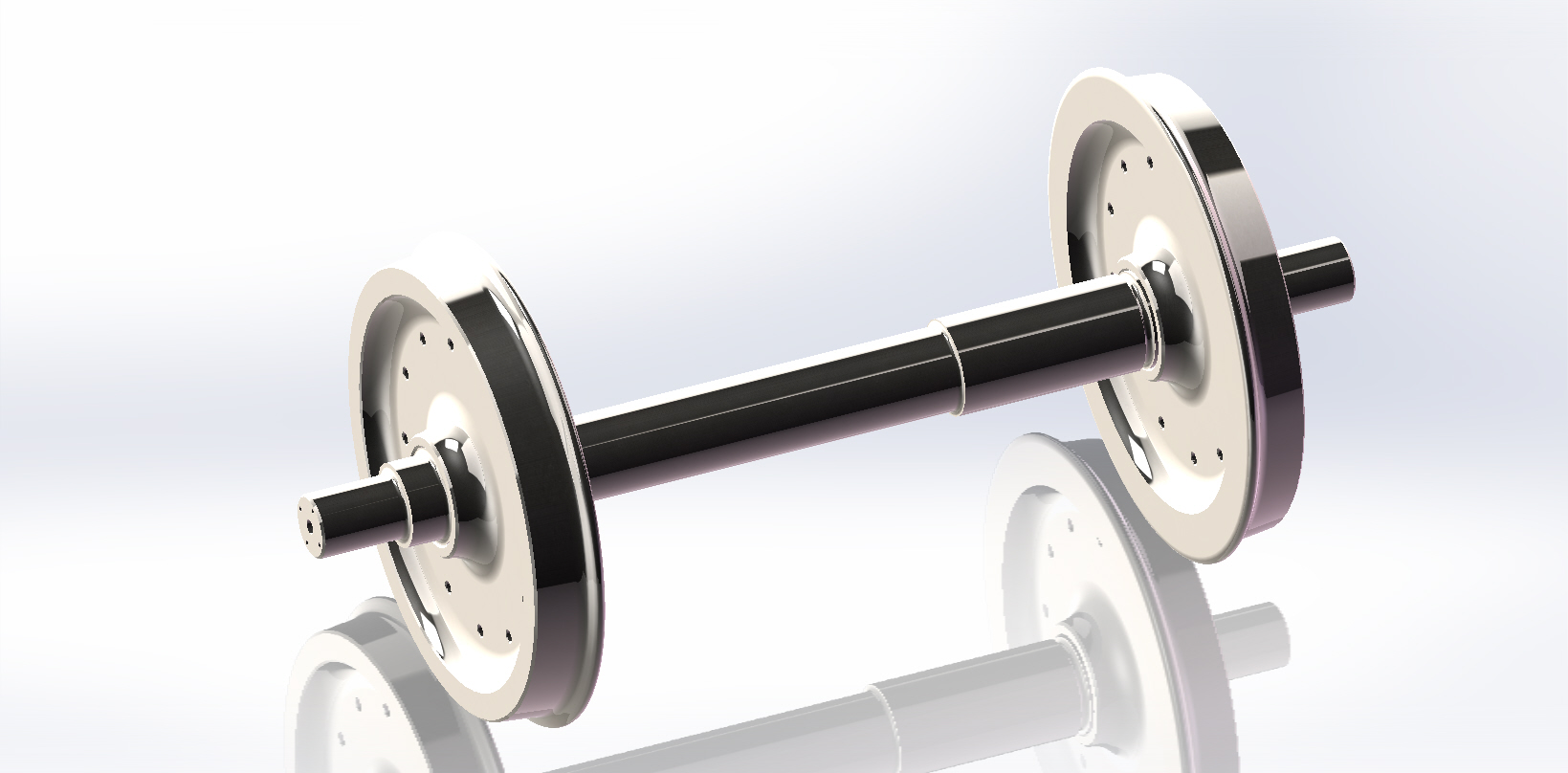 crh380车轴轮对装配