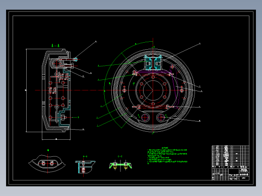 Santana3000轿车制动系统的设计【浮动前盘式和后领从蹄鼓式】