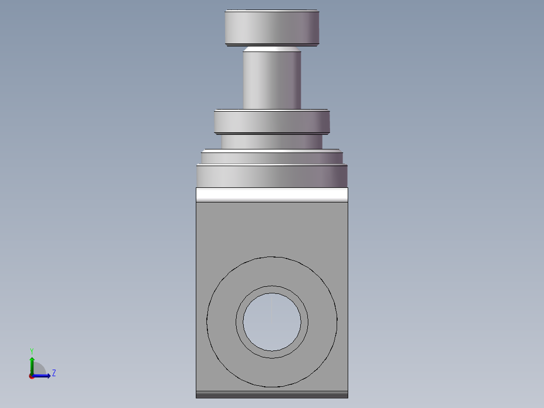 管道型节流阀PSA10（10厘）左视图