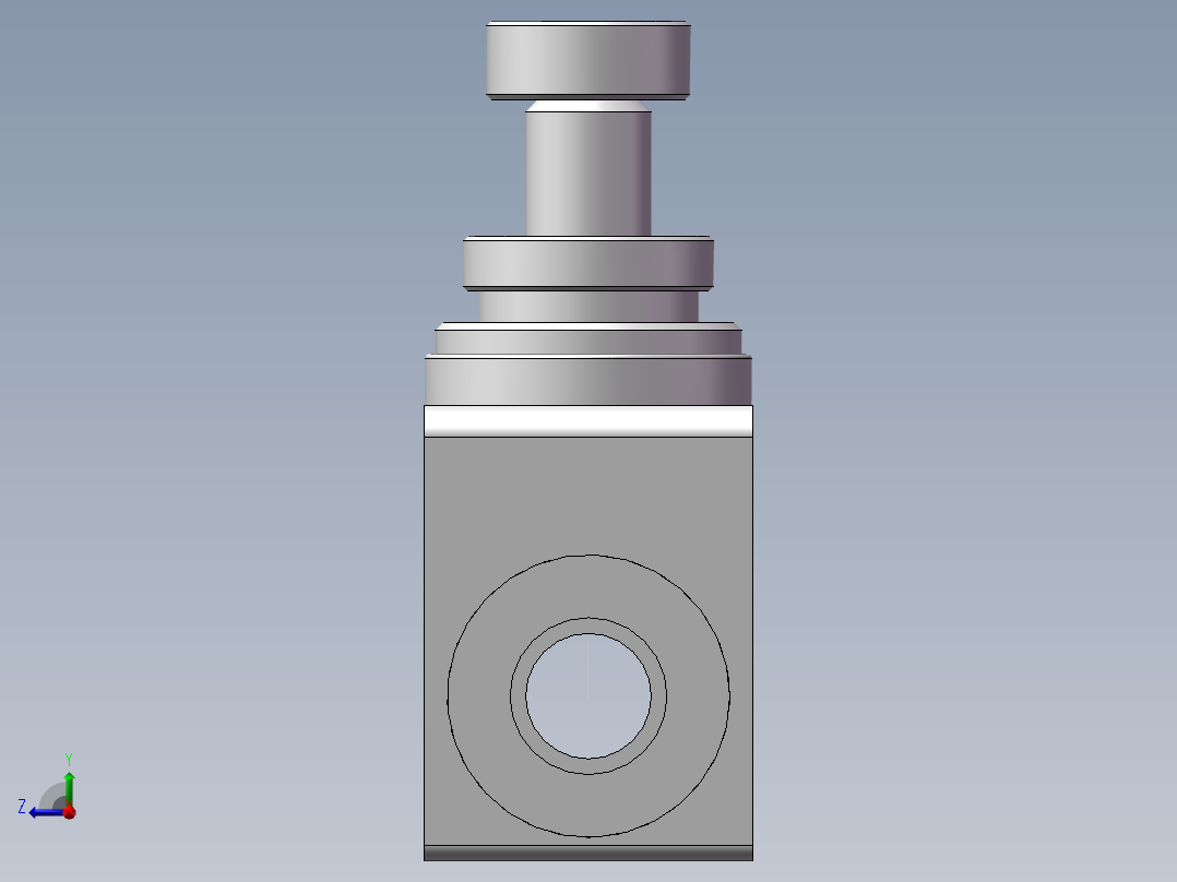 管道型节流阀PSA10（10厘）右视图