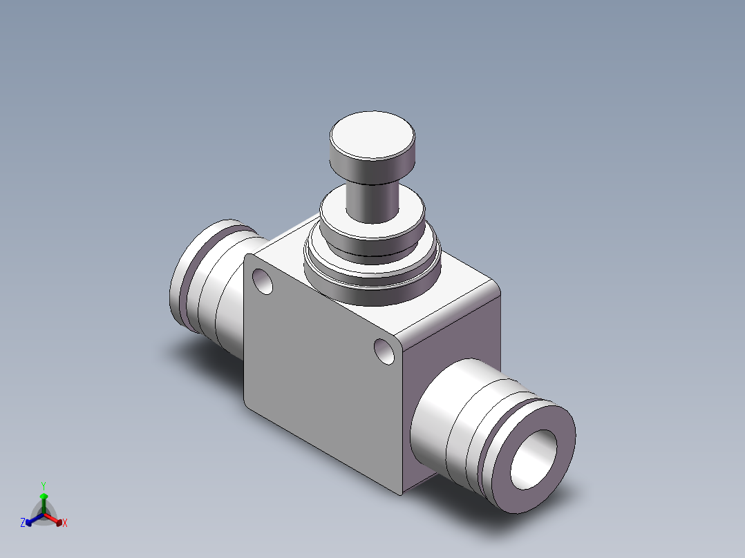 管道型节流阀PSA10（10厘）正等轴测图