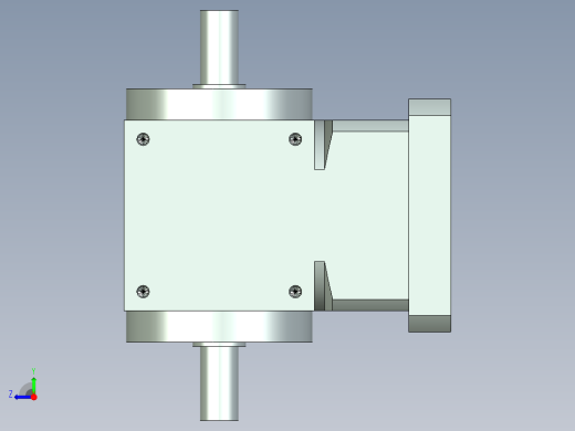 换向器PW90双轴-1 19-95-130-M8.stp右视缩略图