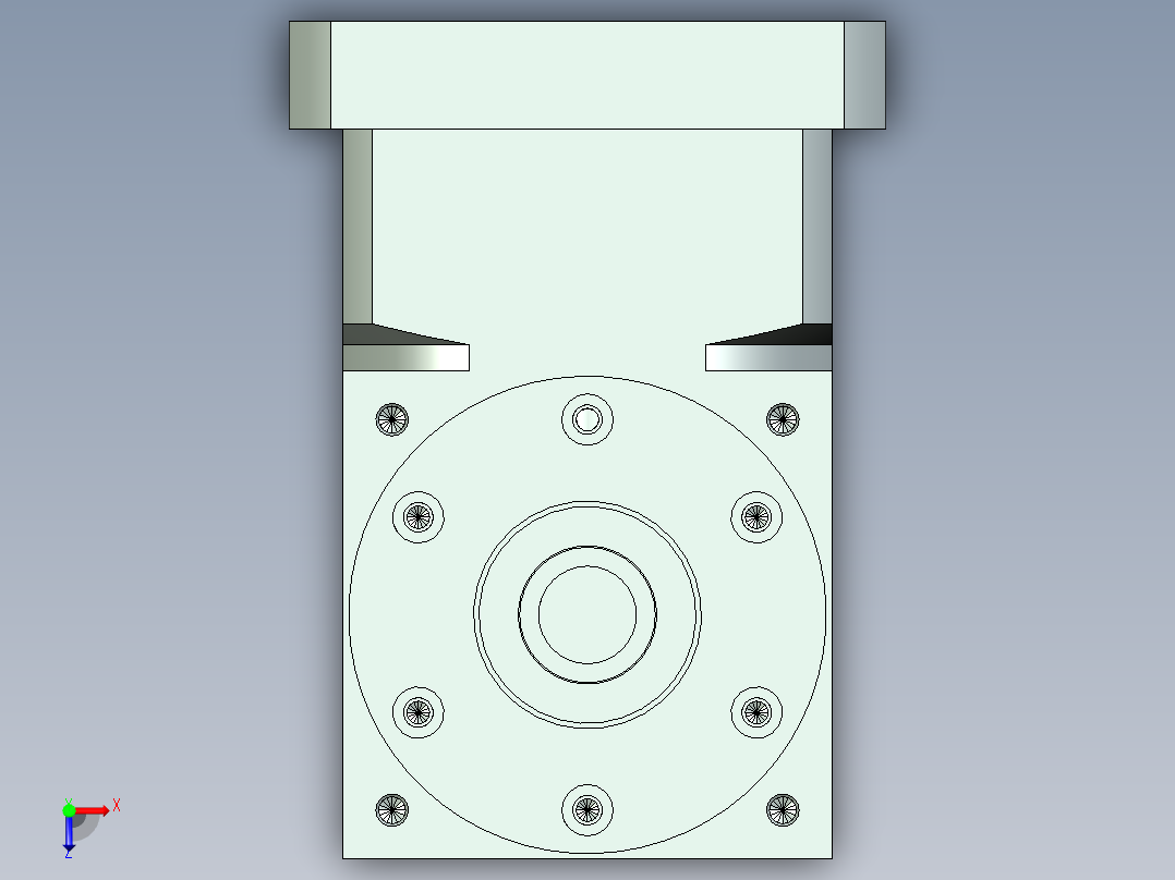 换向器PW90双轴-1 19-95-130-M8.stp俯视图