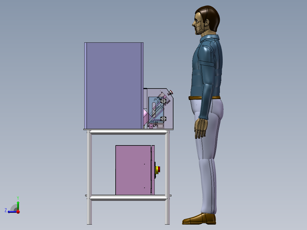 单试管上料检测装置3D数模图纸右视图