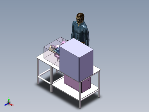 单试管上料检测装置3D数模图纸正等轴测缩略图