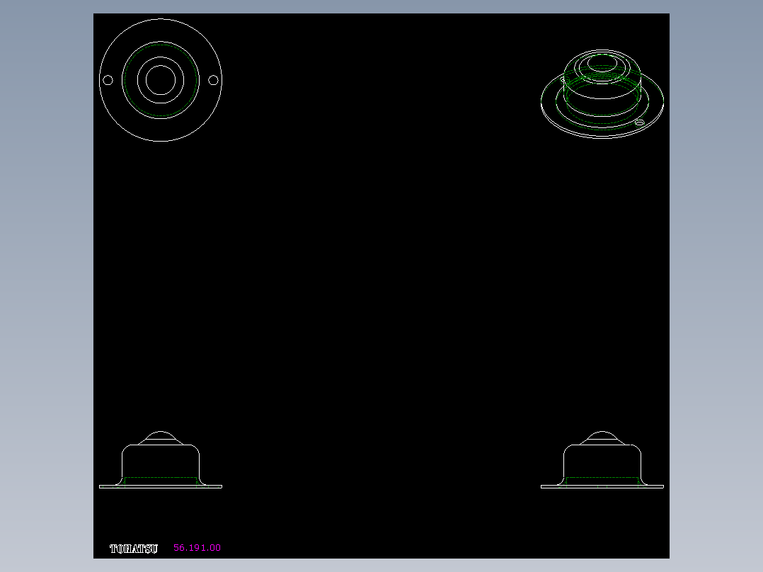 萬向滾珠56-2D多系列多零件图纸模型