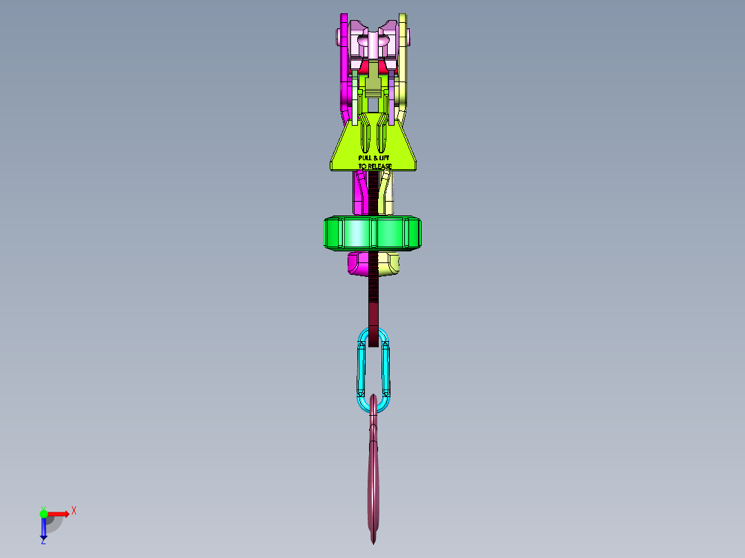 集装箱海运紧固带收紧器紧绳器俯视图