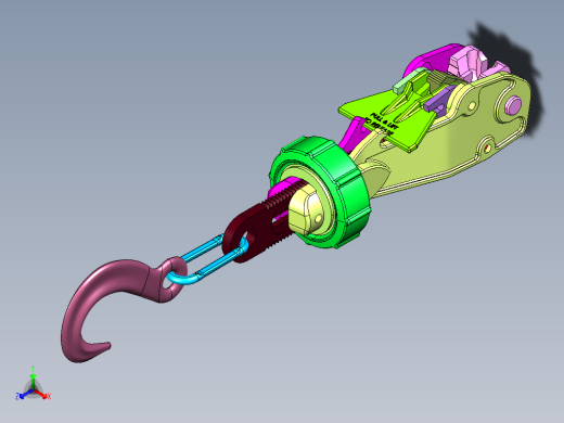 集装箱海运紧固带收紧器紧绳器正等轴测缩略图
