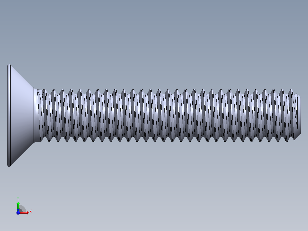 制沉头螺钉-M3_Countersunk_Screw_15.SLDPRT前视图