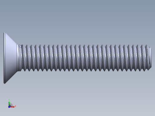 制沉头螺钉-M3_Countersunk_Screw_15.SLDPRT前视缩略图