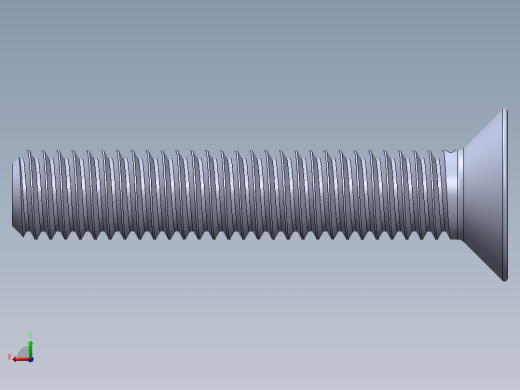 制沉头螺钉-M3_Countersunk_Screw_15.SLDPRT后视缩略图